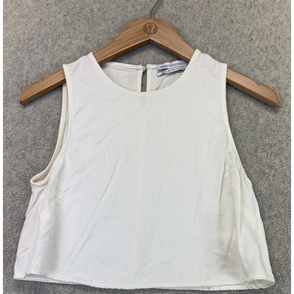 Urban Outfitters Womens Tank Top Ivory Wide Straps Sleeveless Lightweight XS